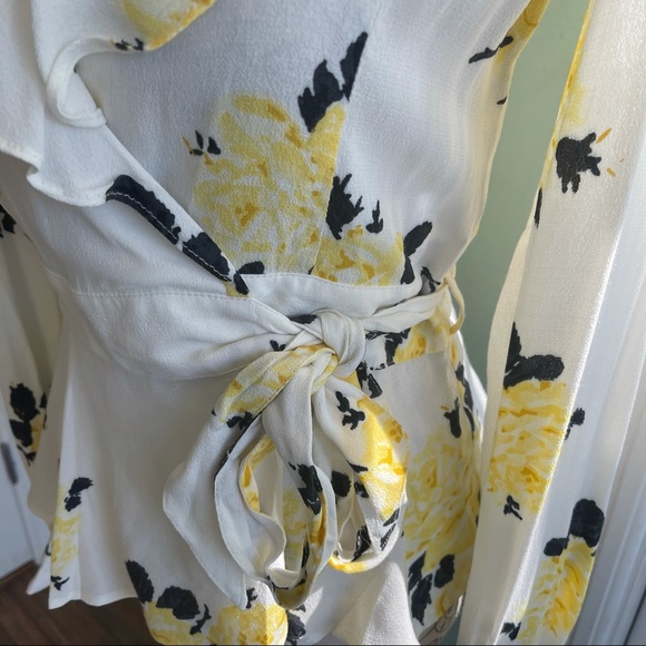 NWOT GANNI Floral Wrap Blouse - Picture 4 of 5